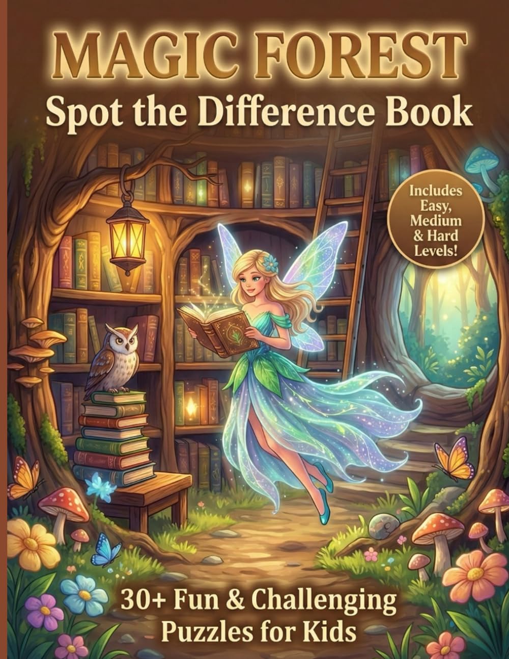 Magic forest spot the difference book: A Fun and Challenging Spot the Difference Activity Book to Boost Observation Skills / 50+ Tricky and Fun Visual Puzzles for Sharp Eyes and Curious Minds