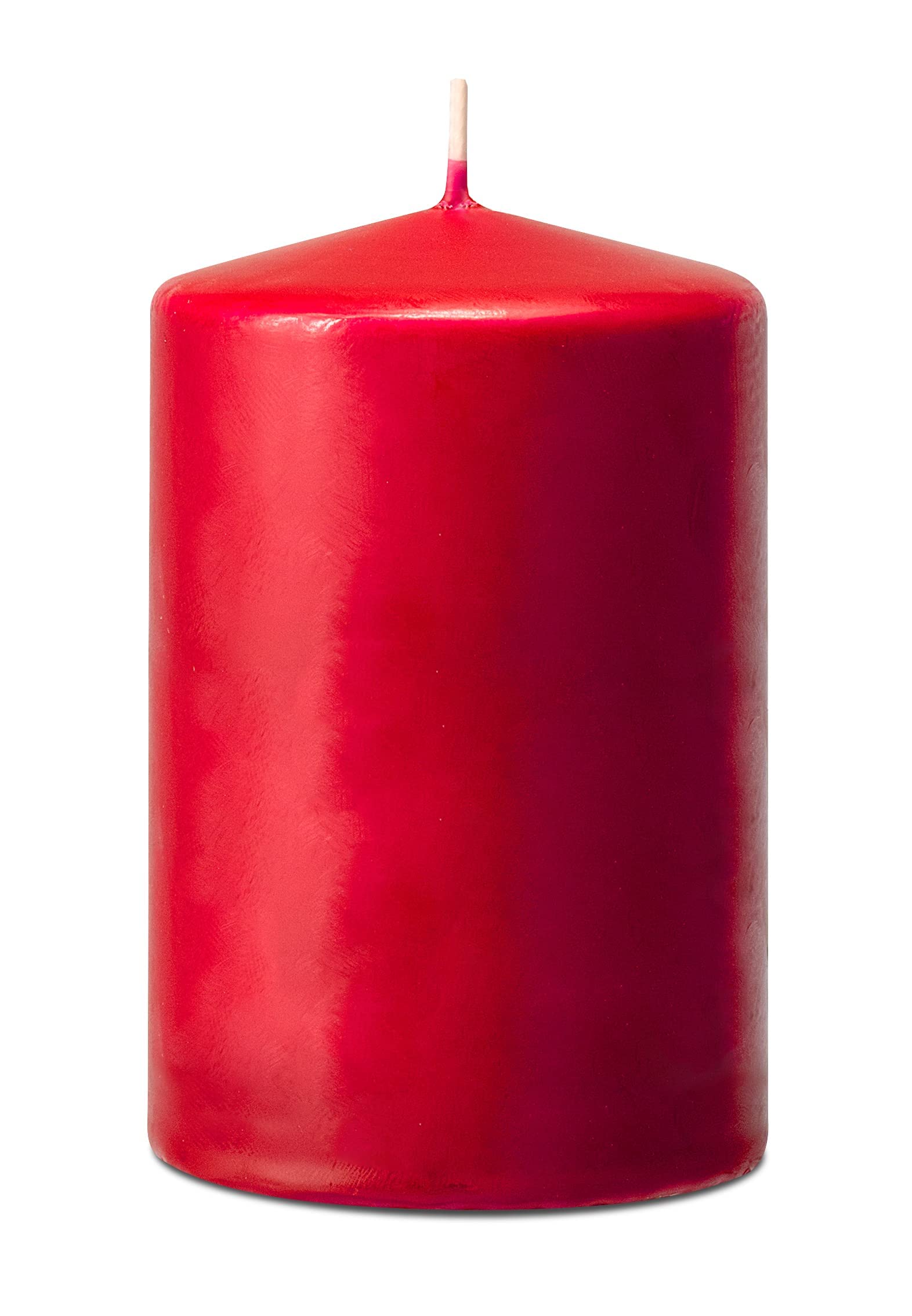 Hyoola Świece Dekoracyjne Bożonarodzeniowe - Czerwone i zielone Świąteczne świece - Świeca Walec - Świece Bryłowe - Świeca Bezzapachowa - 5 x 7,5 cm, 4 Sztuk