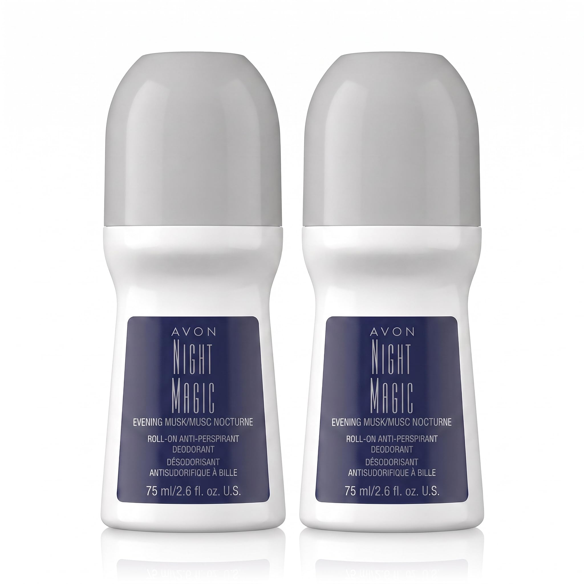 AVON Night Magic Roll-On Antiperspirant Deodorant - 2.6 oz - 2 pack
