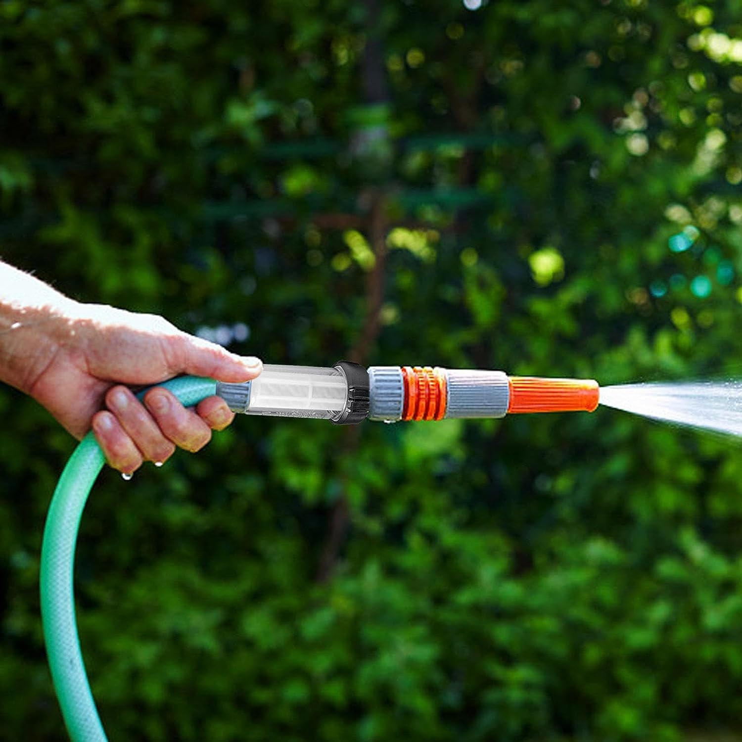 LATRAT Filtro de agua para manguera de jardín, prefiltro de agua de 3/4 pulgadas, con 1 inserto de filtro para limpiadora de alta presión para autocaravana, bomba de jardín, riego de jardín