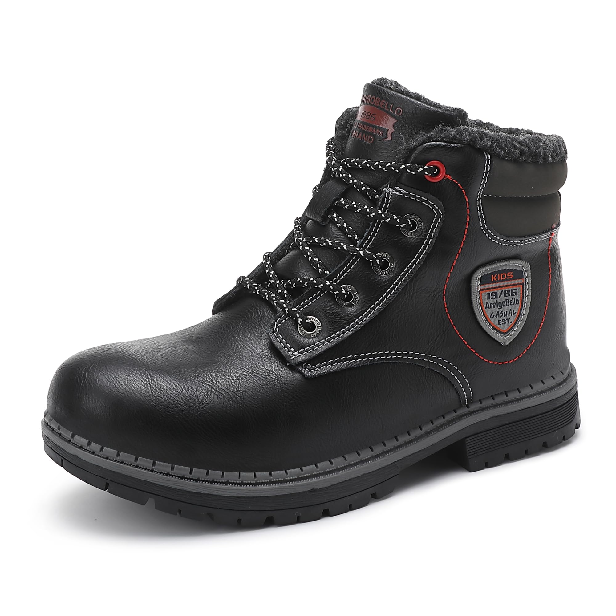 ARRIGO BELLO Stivali Bambino Invernali Scarponcini Bambina Scarpe Neve Ragazzi Cerniera Allacciatura Antiscivolo Caldo Unisex Stivaletti Size 31-39