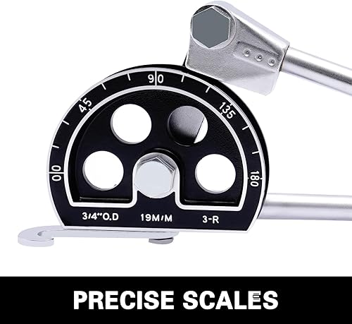 Miniatura 4 de Dobladora de tubos, capacidad de flexión de tubería de 34 pulgadas OD de 180 grados de flexión manual con mango antideslizante, para tubos de