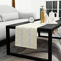 Vista 5 de Camino de mesa Forest Branch de 36 pulgadas de largo, algodón y lino, bufandas de arpillera, cocina, cena, cafetería, decoración de mesa