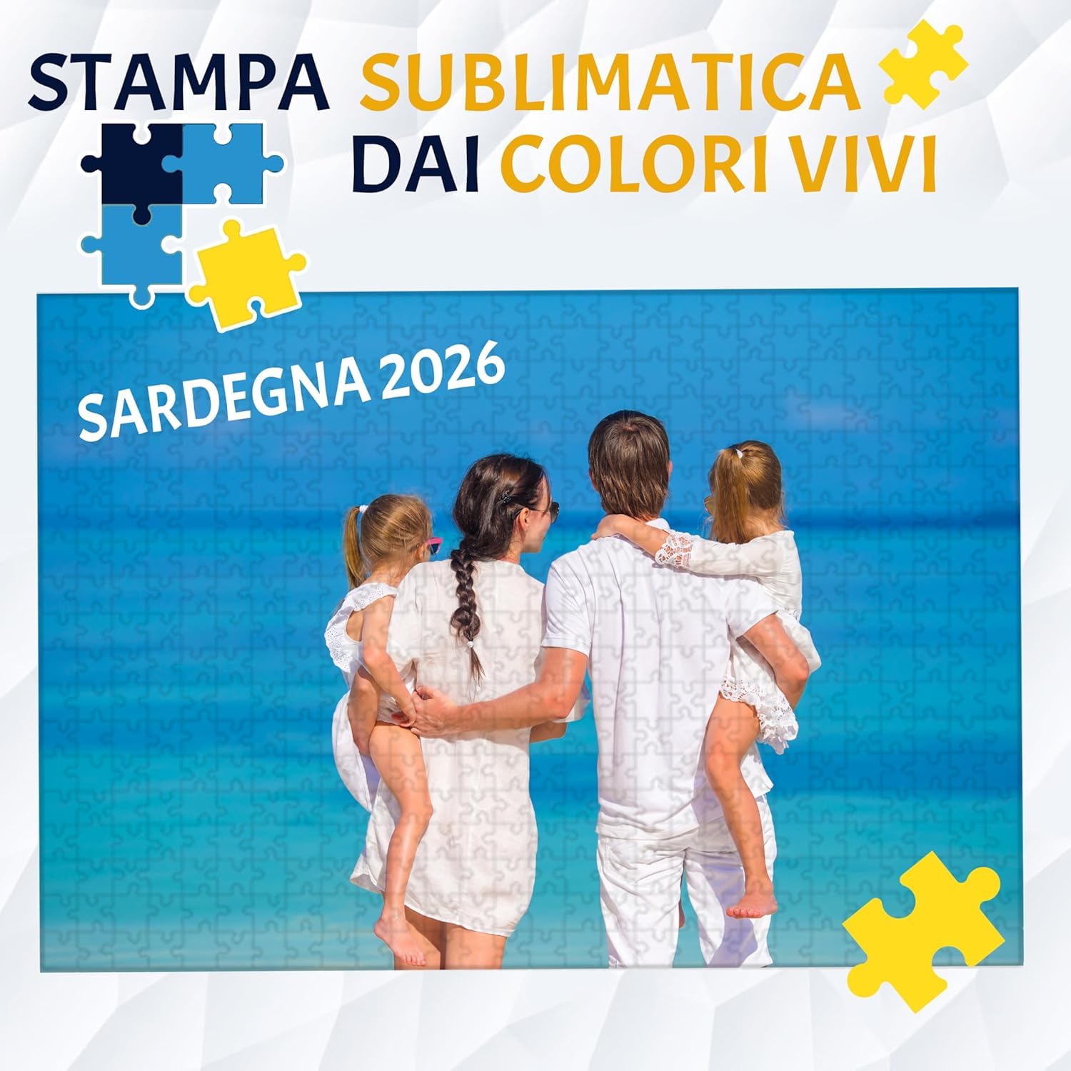 Puzzle Personalizzato con Foto e Testo 180 Pezzi - Colori vivaci, Stampa di Qualità - Include Scatola Protettiva e Immagine Guida per Assemblaggio - Idea Regalo per Coppie e Famiglie (180 pz)