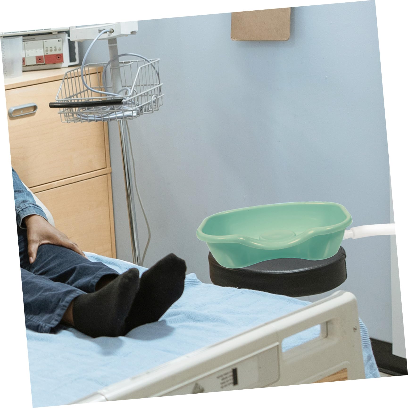 minkissy Haarwaschbecken aus Kunststoff für Bettlägerige Ergonomische Form mit Glatter Oberfläche für Bequemes Haarewaschen im Bett