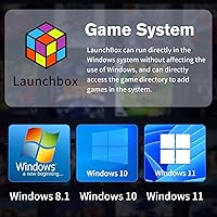 Vista 2 de JAnimauxx Hyper Base Lbox Retro Game Console with Built in 4280 Top Games, Emulator console with 18 Emulators, 2TB Game Console HDD with LaunchBox