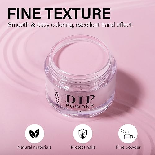 Vista 31 de AILLSA Polvo de inmersión transparente, colores de uñas francesas de cristal transparente, polvo de construcción, no necesita lámpara, manicura