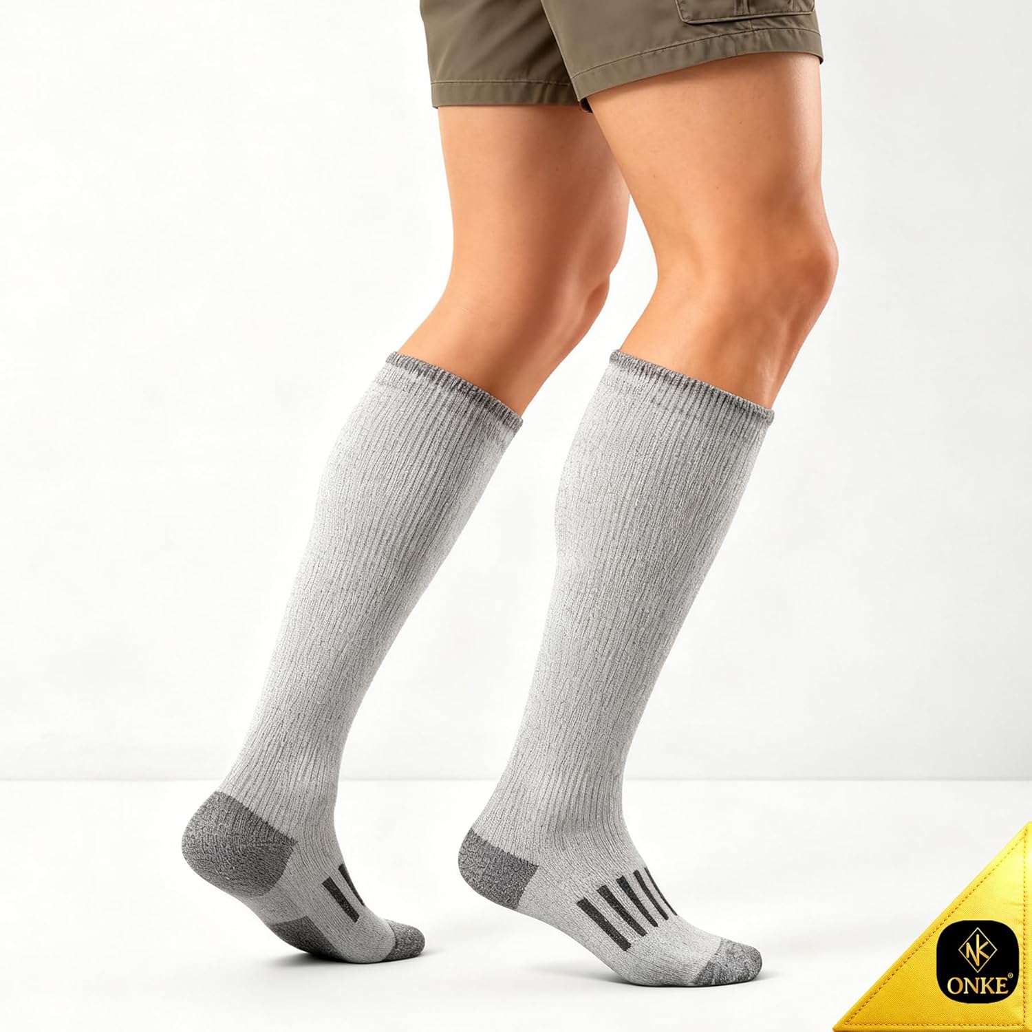 ONKE Max Full Cushion Knee High Socks for Men Steel Toe Work Boot Over the Calf OTC Moisture Wicking Thermal Hiking Hunting - Image 3