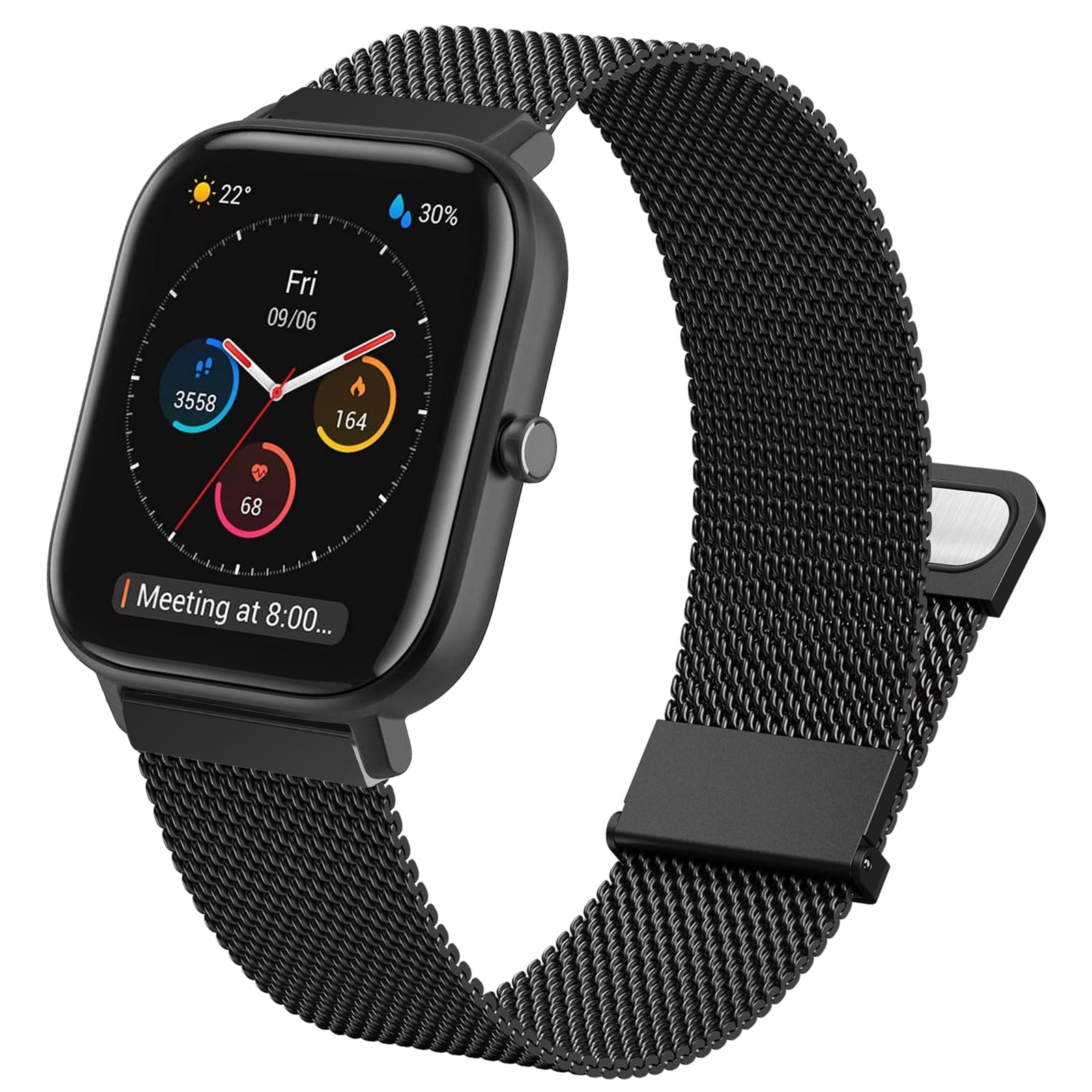 Correa para Amazfit GTS Pulsera, 20mm Pulseras de Repuesto de Metal de Acero Inoxidable para Amazfit GTS 4, GTS 4 Mini, GTS 3, GTS 2, GTS 2 Mini, Amazfit Bip, Bip U, Bip U Pro, Bip 3, Bip 3 Pro
