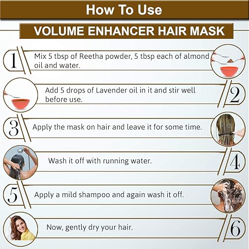 Miniatura 4 de Polvo 100% Reetha para el cabello, tratamiento del cuero cabelludo, crecimiento y acondicionamiento del cabello 200 Gm