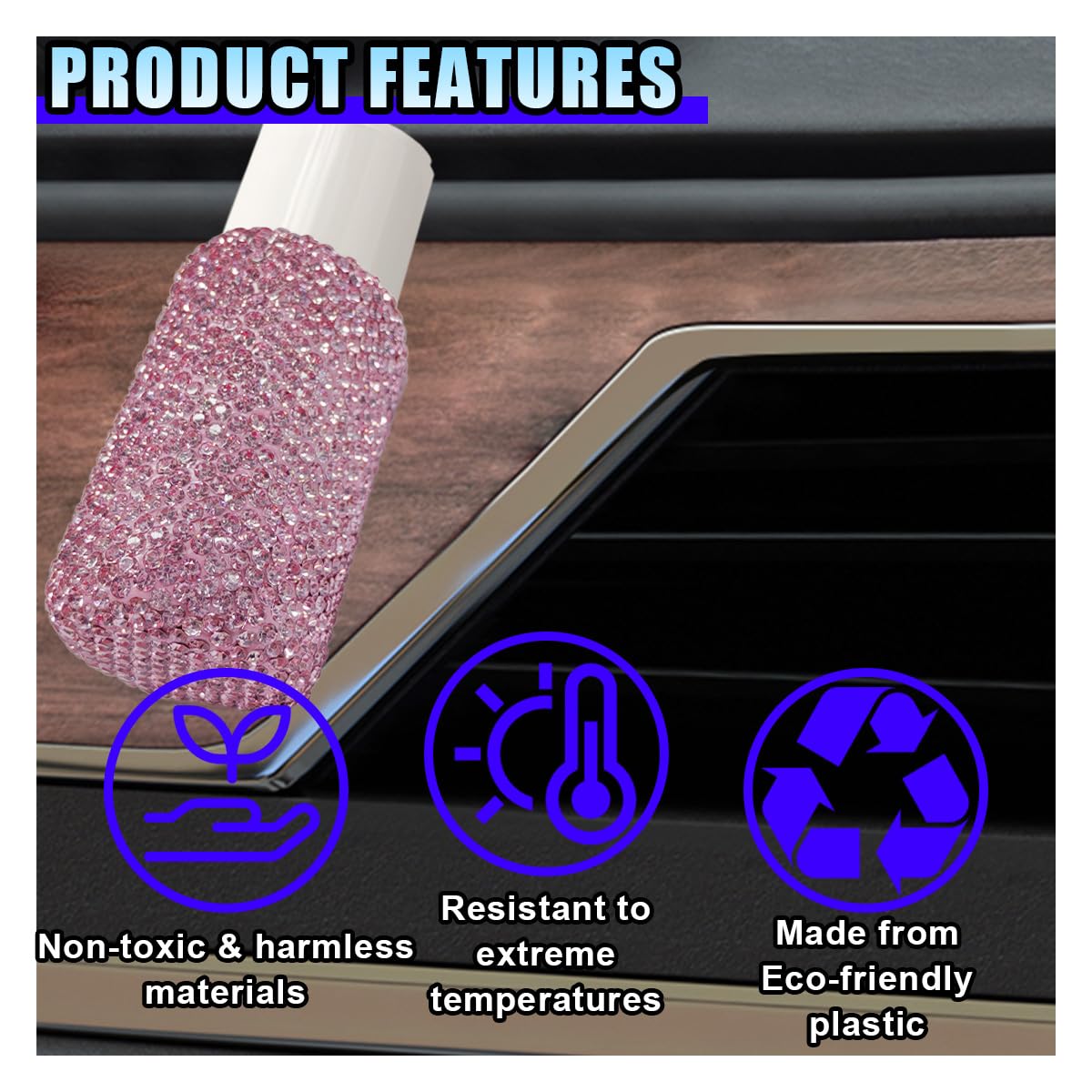 DXNQ Car Lipstick Holder – Bling Rhinestone Adhesive Mount For Lip Balm In Your Car - View #12