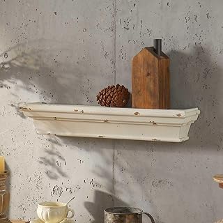100% Solid Wood Farmhouse Floating Shelves for Wall, 24 Inch Rustic Wall...