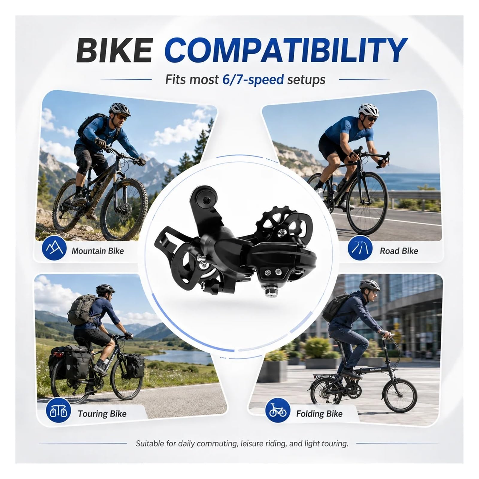 Desviador Trasero, Piezas de Bicicleta montaña YT300 6S 7S