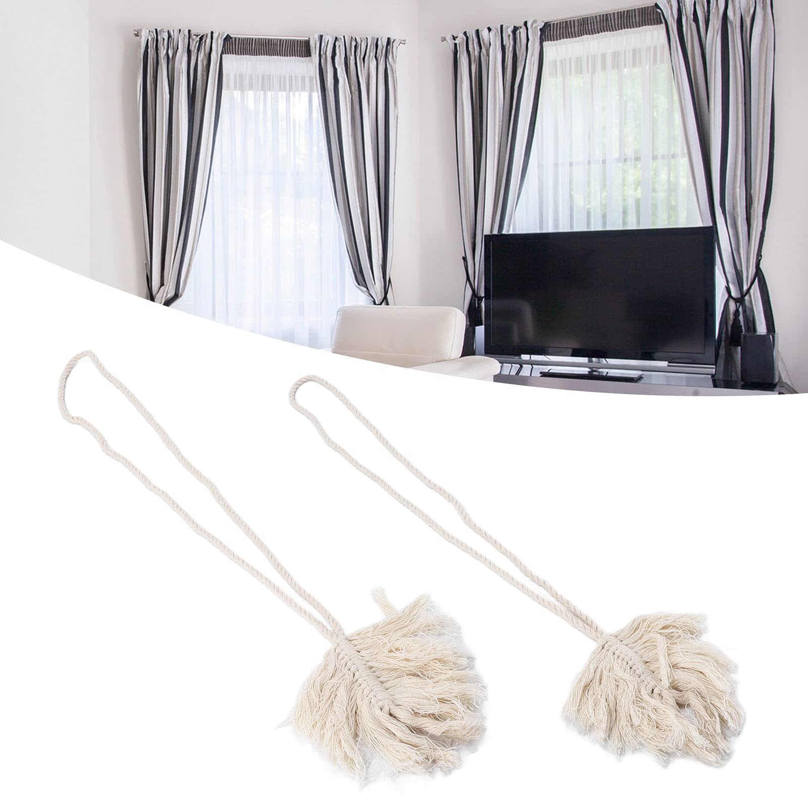 Fermatenda for tende in confezione da 2, fermacravatte fatti a mano for tende, tendaggi, decorazioni for porte e finestre, casa e ufficio (Colore : Coffee