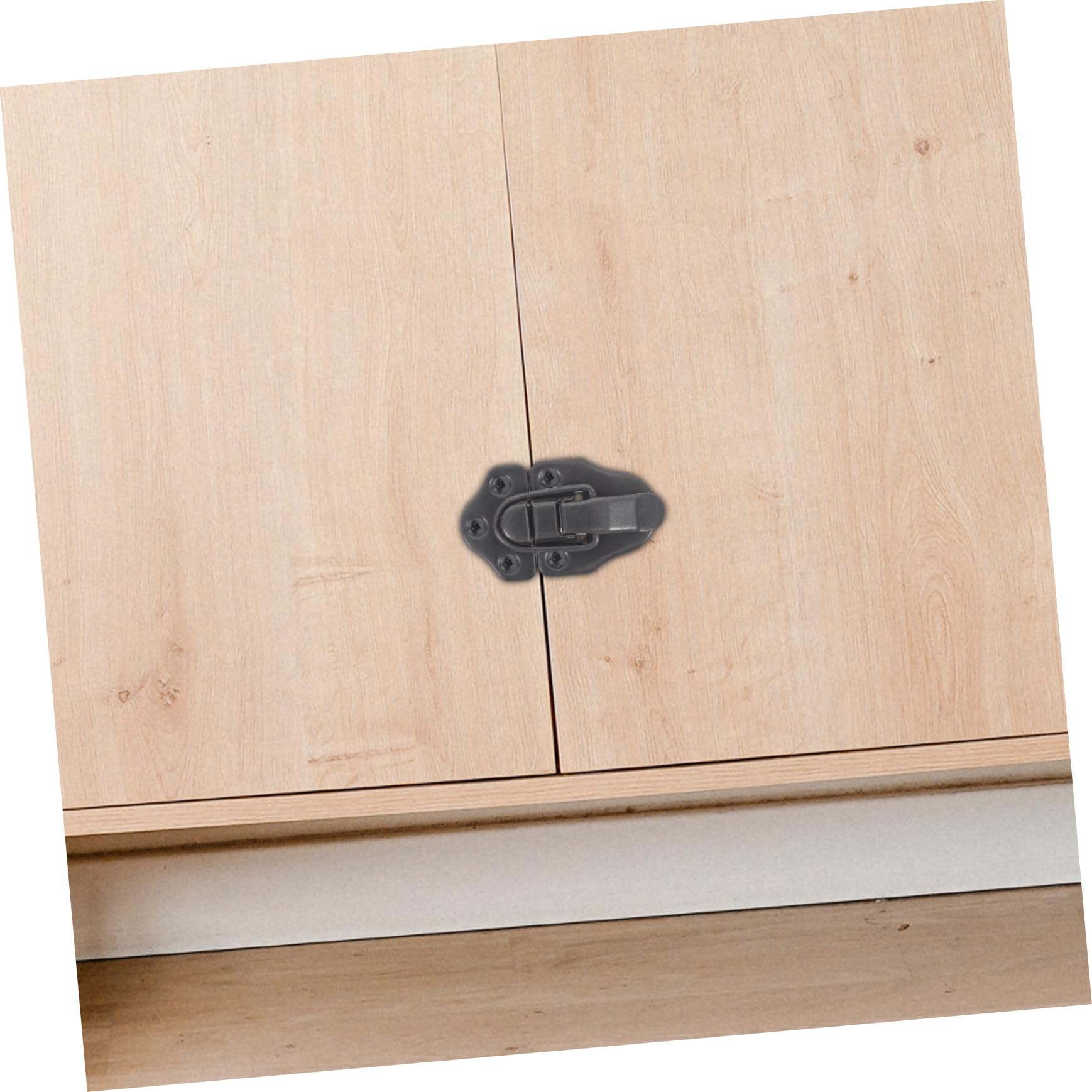 Veemoon 4pcs Box Luggage Hardware Pin Door Slide Latch Lock Handle Hooks Adjustible Toggle Clamp Key Hook Style Latch Clamps Spring Loaded Latch Hasp Latch Hook Pull Toggle Bolt Iron Black