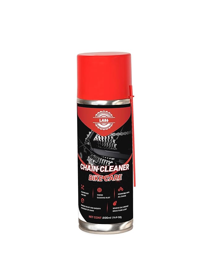 LA86 Chain Cleaner 500ML- Bicycle & Motorcycle Cleaner, Chain Cleaning Chain Degreaser, Chain Cleaning Solvent, Heavy-Duty, Eco-Friendly Chain Cleaner by Vijya Chemicals