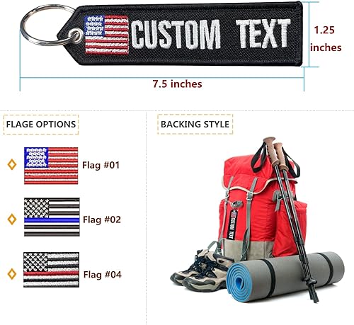 Miniatura 2 de Graceful life Llaveros, llavero personalizado, llavero bordado para motocicleta, coche, ATV