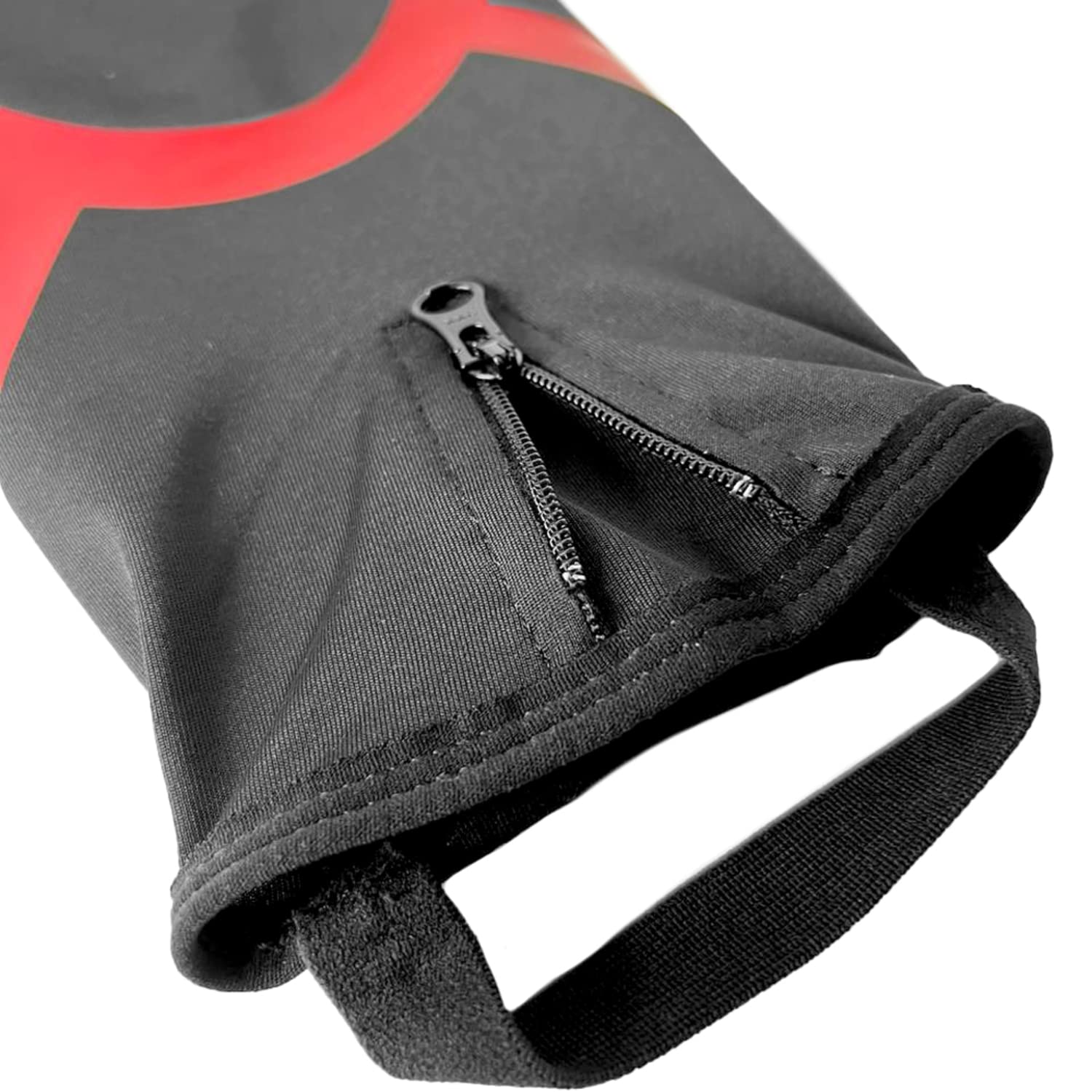 UNBROKENSHOP Rękawy na goleń Pro Red 7 mm Neopren, podnoszenie ciężarów, martwy ciąg, wspinaczka na linę, skoki skrzynkowe dla mężczyzn i kobiet, pojedyncze (jedna sztuka)