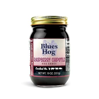 Blues Hog Raspberry Chipotle Barbeque Sauce, Gourmet Fruit Infused BBQ Sauce, Gluten-Free, All-Natural, No High Fructose Corn Syrup, Made in the USA, 19 oz