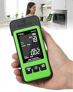 EMF Detector EMF-802 by VVV-Group | Electromagnetic Radiation Meter with Electric & Magnetic Field Detection, Peak/Average Modes, LCD Alarm | EMF Reader for Home, Office, RF Safety