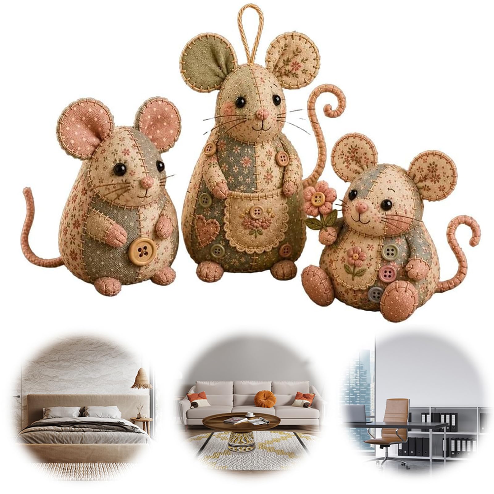 Kit de manualidades de costura hecho a mano de 3 piezas