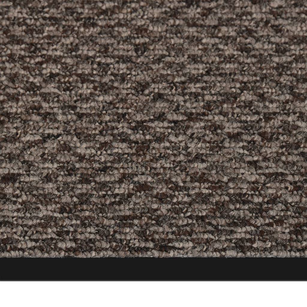 Felpudo beige 90 x 150 cm de 100 % polipropileno con parte trasera de vinilo antideslizante con pelo de 5 mm para entrada pasillo y exterior cubierto