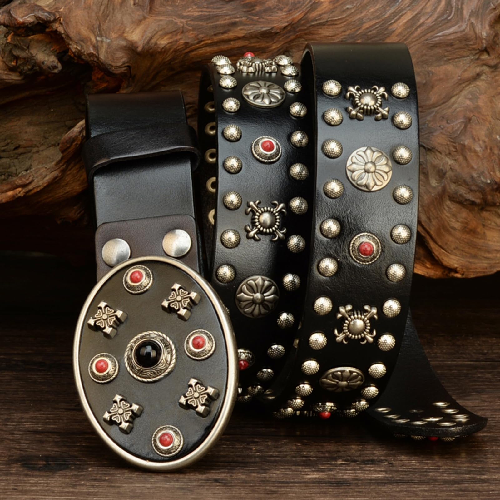 Jeans Bootcut Uomo Cintura Uomo In Vera Pelle Di Alta Qualità - Elegante E Casual, Made In UK, Colore Nero, Con Etichette Cintura Uomo Tommy Hilfiger - Foto 4