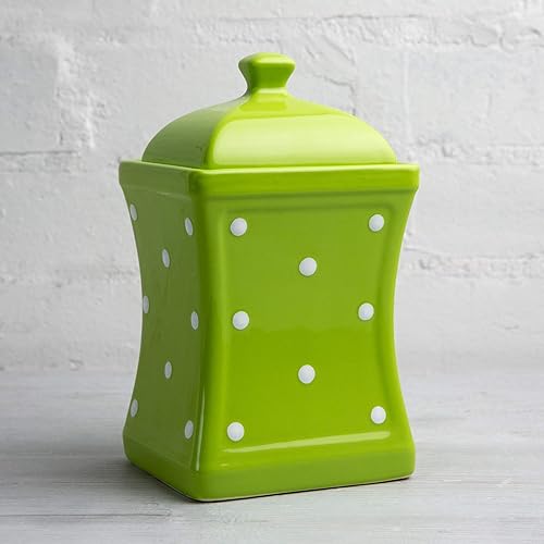 Miniatura 6 de City to Cottage Tarro de almacenamiento de cocina hecho a mano de 31.5 onzas  30.4 fl oz con tapa  Recipiente de cerámica, tarro de galletas, regalo