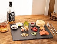Vista 4 de 2 tablas de pizarra grandes de 16 x 12 pulgadas, bandeja de queso, bandeja para servir piedra para servir marcapasos con 2 tizas de Navidad