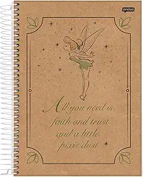 Caderno Espiral Univ CD 10 Matérias 160 Fls Tinker Bell Kraft All You Need FSC - Jandaia