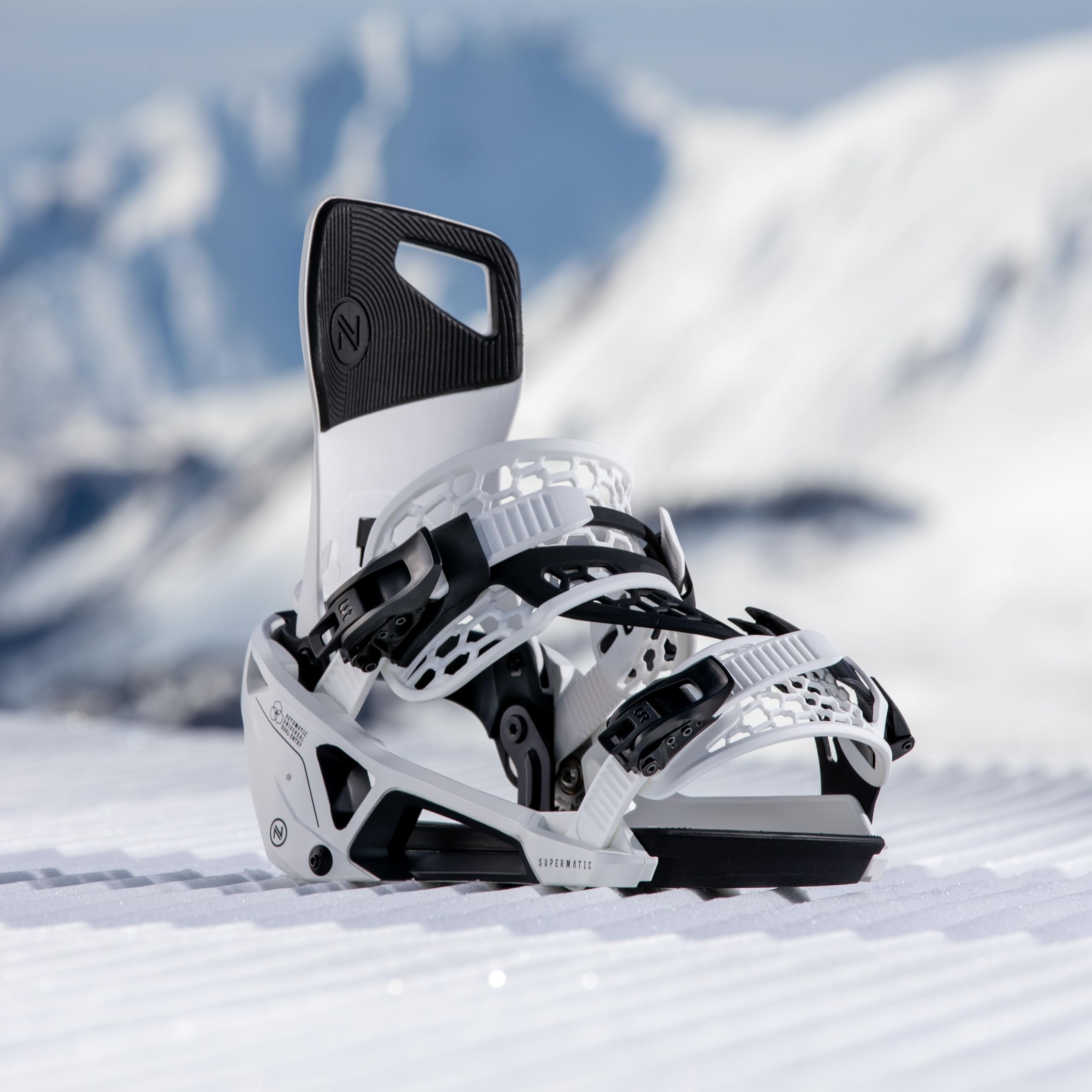 Nidecker Supermatic Snowboard - Attacco automatico universale a doppia entrata - Confortevole e affidabile come un classico attacco a due cinghie