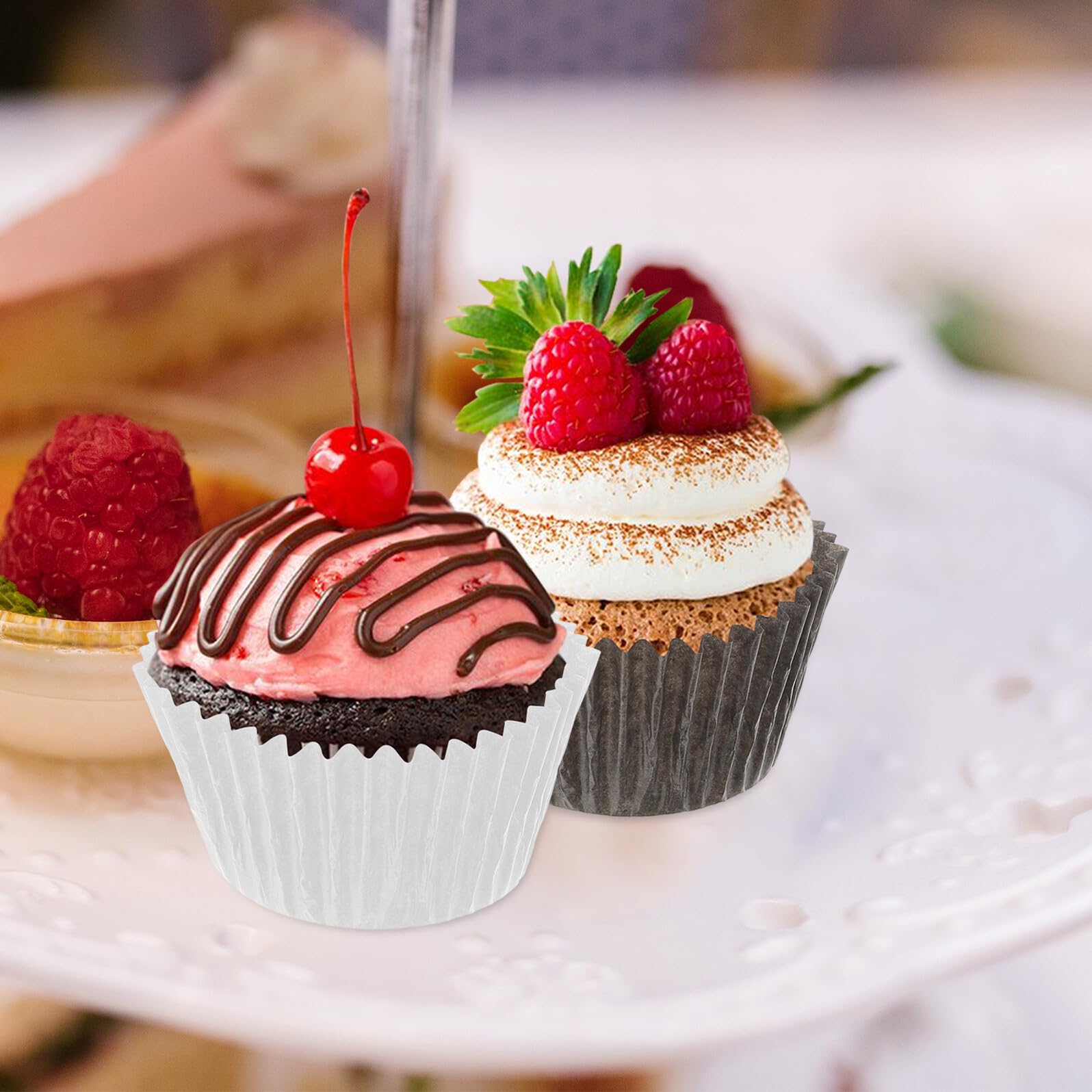 Capacillos para Cupcakes 1000 Piezas de Papel Anti-grasa | Cupcakes y Muffins, No se Rompen Fácilmente, Uso en Cumpleaños y Aniversarios