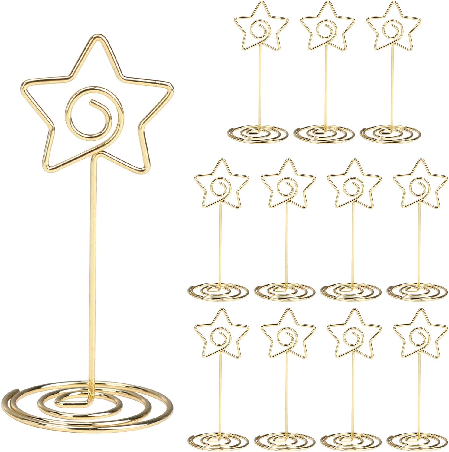 Wooden Place Card Holders, 10 Pcs Photo Holders for Tables, Table Card Holder Photo Holder