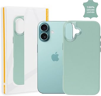 Armor Leather Magnetic Case for iPhone 16 Plus Uranus Green