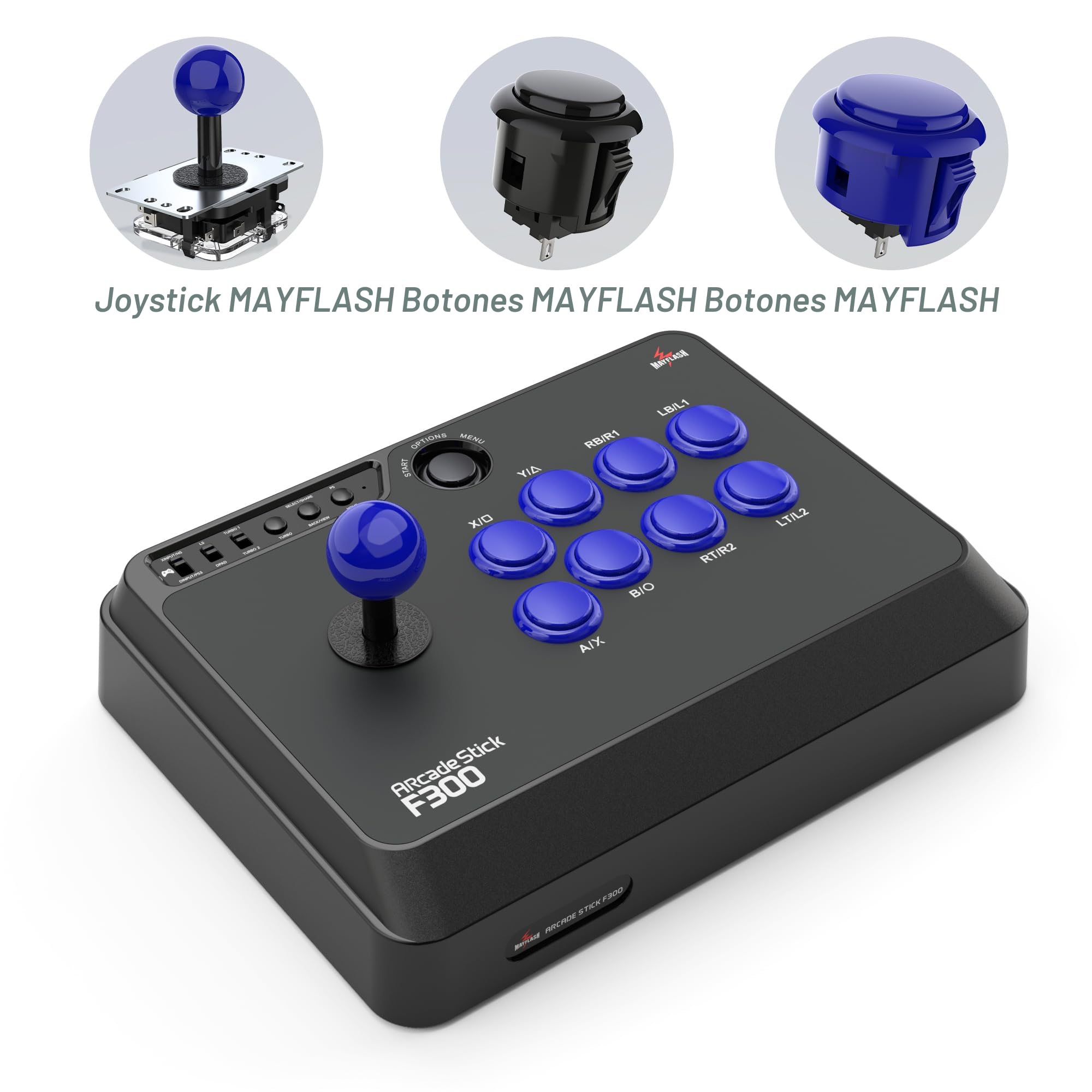 その他 MAYFLASH Arcade Fight Stick F300 Amazon.com: Mayflash F300 Arcade Fight Stick Joystick para Switch