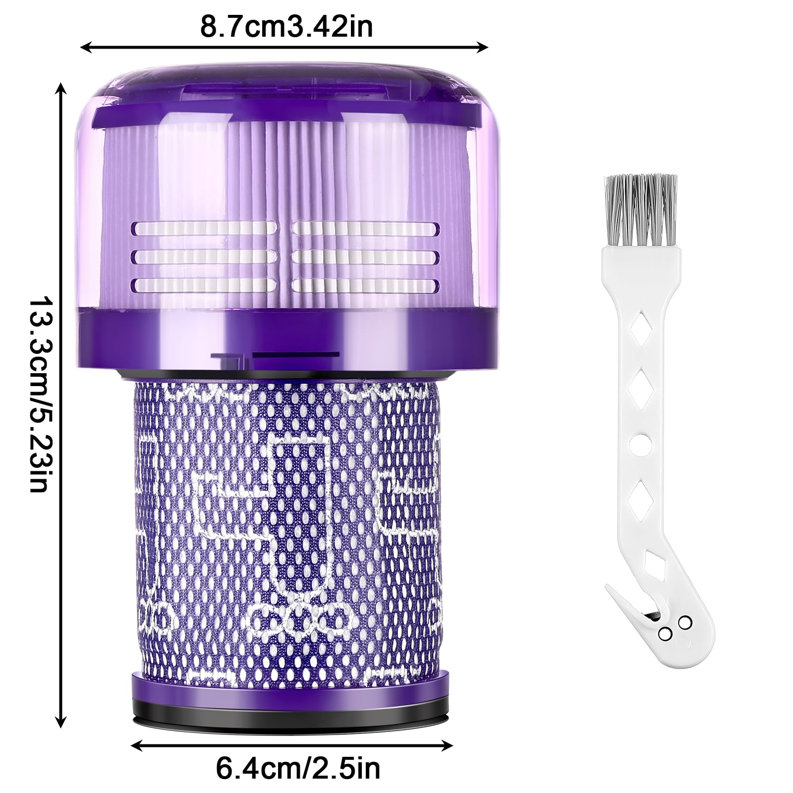 Sprifityy Ersatzteile Filter für Dyson V12,2 Stück Waschbar Ersatz Hepa Filter für Dyson V12 Waschbar Ersatz Hepa Filter,Motorhead Complete Ersatzteile Zubehör 971517-01
