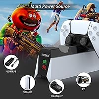 Vista 2 de YCCSKY Estación de carga del controlador PS5 base de carga de doble soporte para Playstation 5 Dualsense