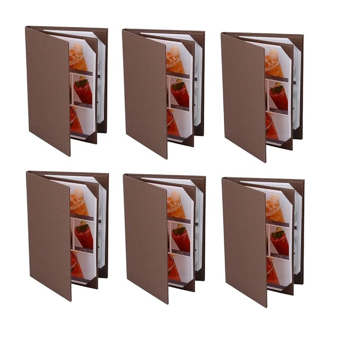 Buy NJ Restaurant Leather Menu Covers Holders 9x12" Inches, 3 panel 4