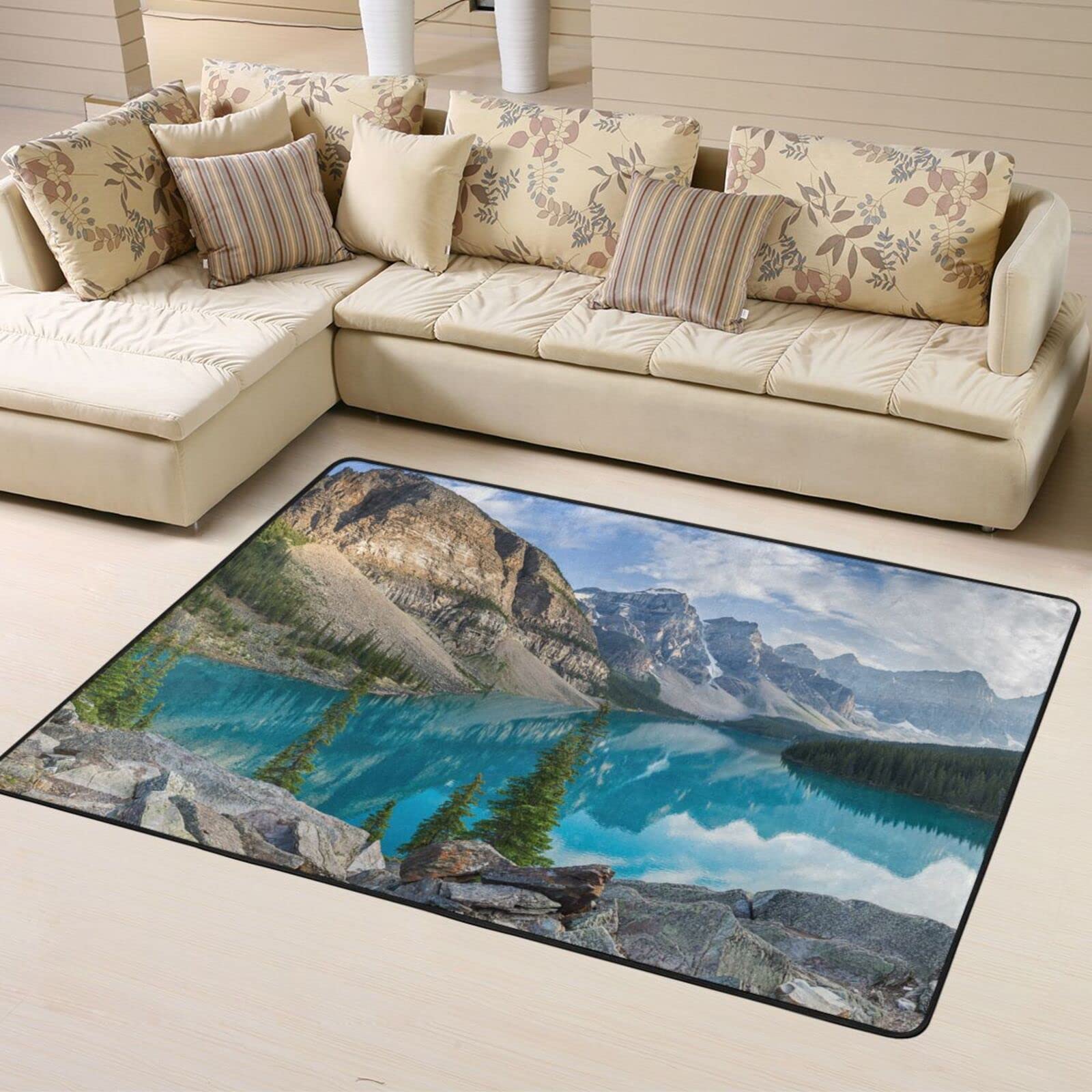 Tapis Rocky Mountains antidérapant en mousse à mémoire de forme