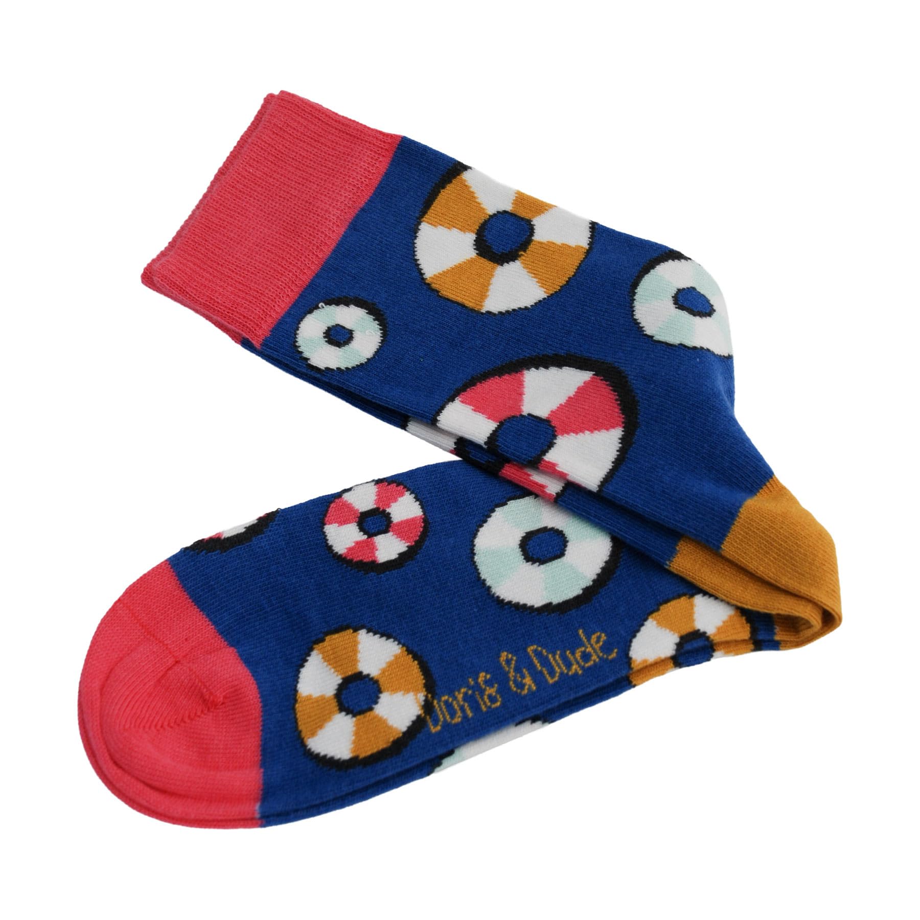 Doris & Dude Damen-Socken aus Bambus, Bio-Socken, 4 Paar, Geschenkbox, Größe M 3–7, kräftig, bunt, weich, langlebig, nachhaltig, glatte Zehen, atmungsaktiv