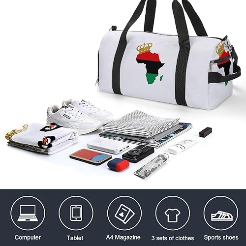 Miniatura 5 de Pan African Pride Duffle Bag with Shoes Compartment Waterproof Gym Tote Bags Travel Overnight Bags