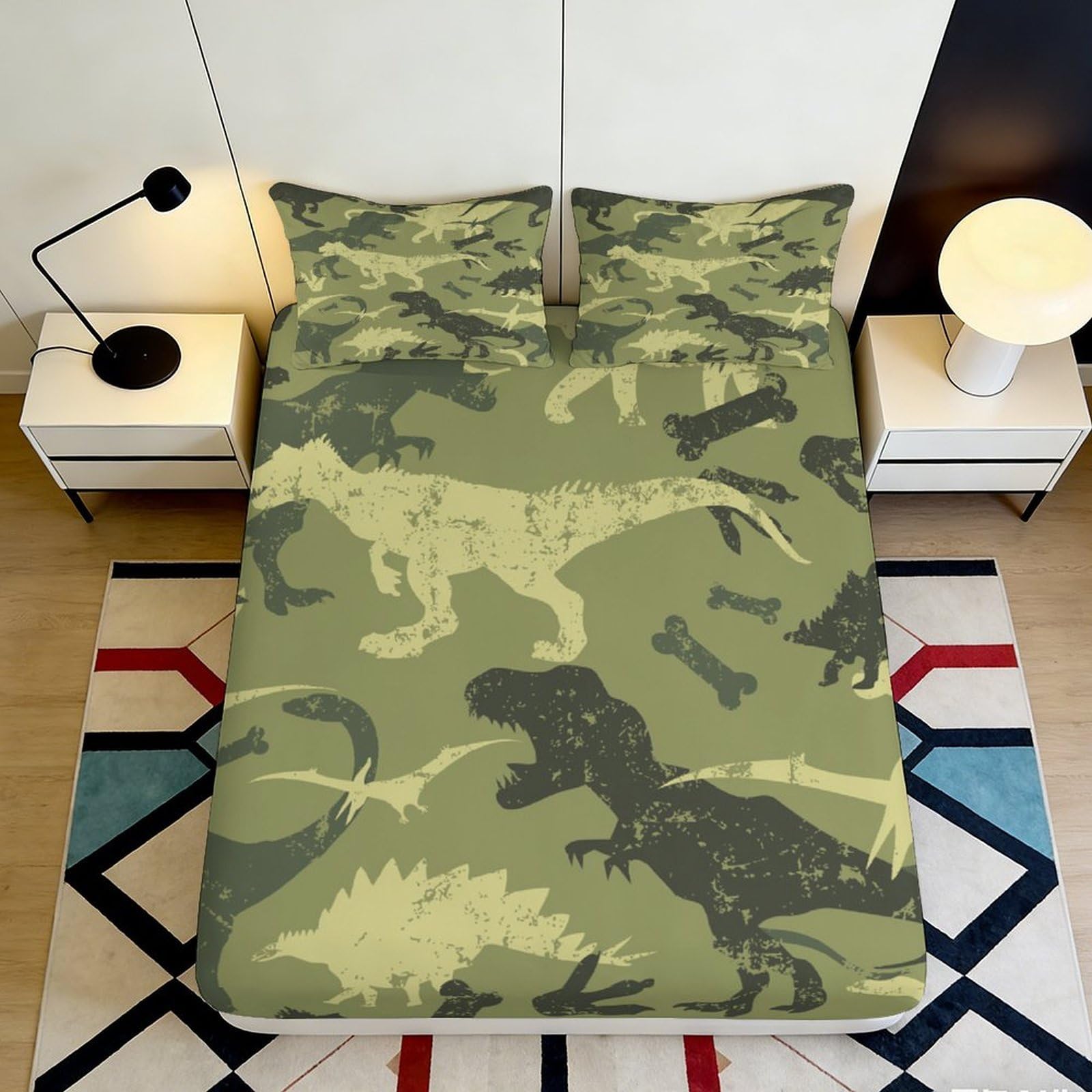 3D Printed Trendy Monkey Fitted Sheet Microfiber Non-Slip Deep Pocket Bedroom Bedding Cool Music Monkey Mattress Fitted Cover Washable Full Wrap for Adults Teens 200x200x25cm