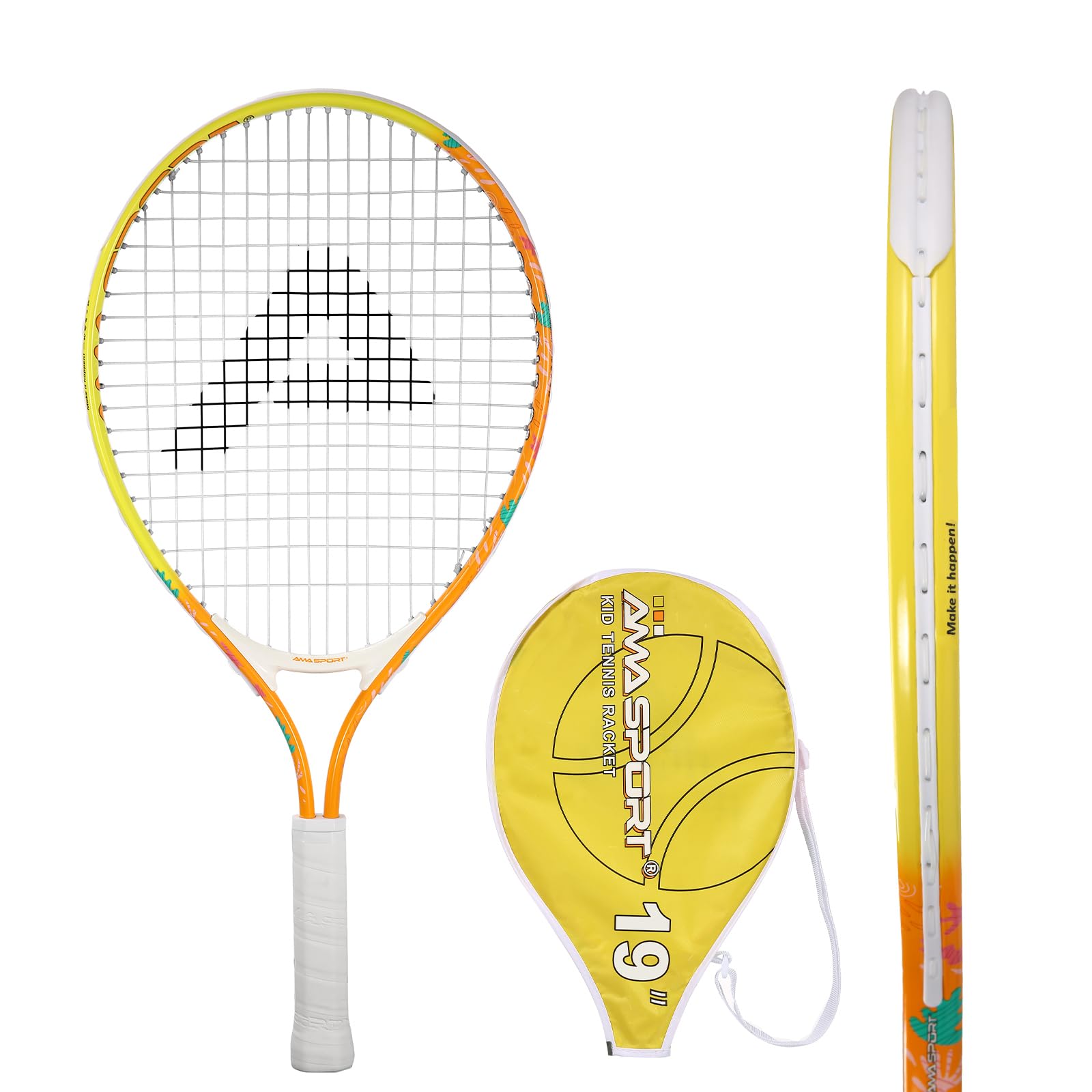 Racchetta Da Tennis Junior AMA SPORT 25 Pollici - Verde, Leggera E