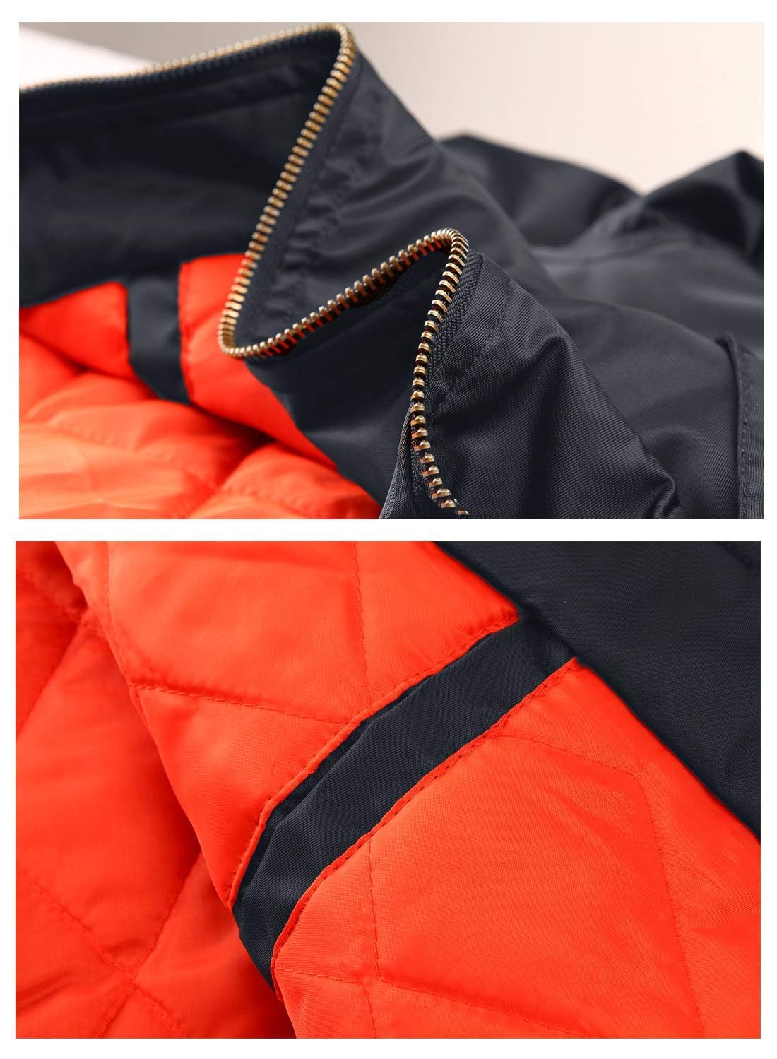 TACVASEN Chaqueta Abrigada Chaqueta de Invierno para Hombre Chaqueta Bomber de Carga Abrigo a Prueba de Viento Chaquetas Urbanas