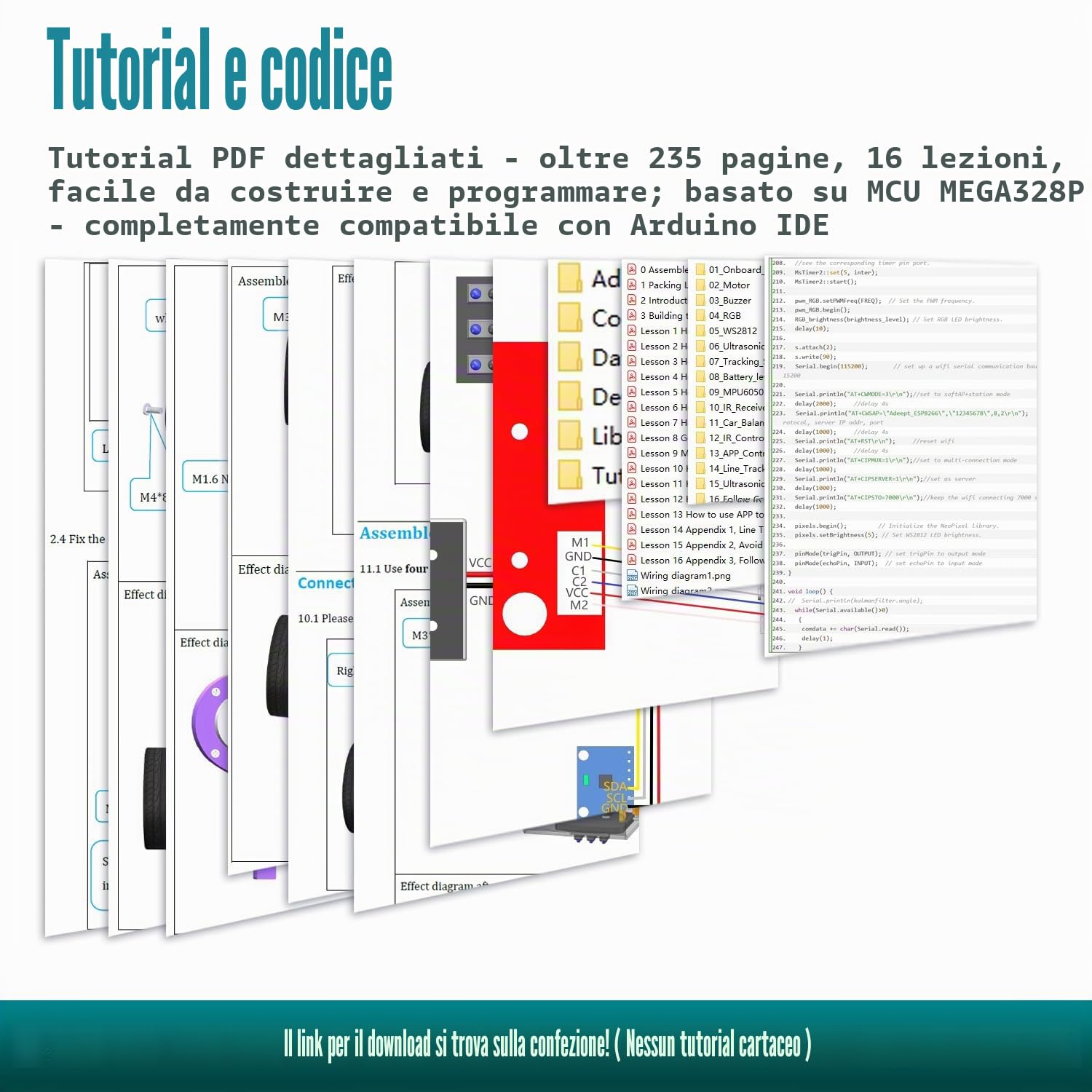 Adeept Kit auto robot autobilanciante (compatibile con Arduino DIE), kit di progetti STEM, kit robotica e ingegneria, set di programmazione, tracciamento linea, sensore ad ultrasuoni, telecomando