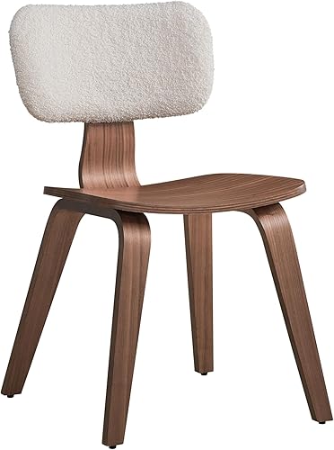 Miniatura 1 de Juego de 2 sillas de comedor para mesa de habitación y sillas de asiento de cocina, respaldo curvado moderno, diseño ergonómico, muebles de madera