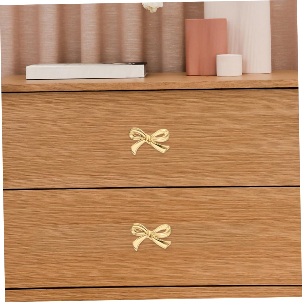 Artibetter 5 Set Pomelli Per Cassetti Pomelli Per Mobili Pomelli Per Porte in Ottone Con Fiocco Pomelli Decorativi Per Guardaroba Facile Installazione 2 Pezzi * 5