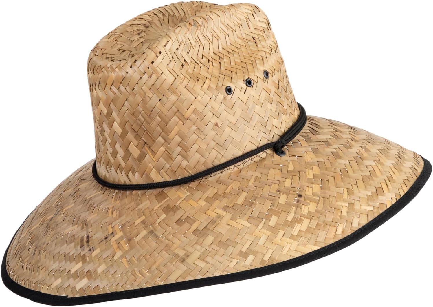 UPF 50+ Palm Leaf Chin Tie Safari Lifeguard Hat