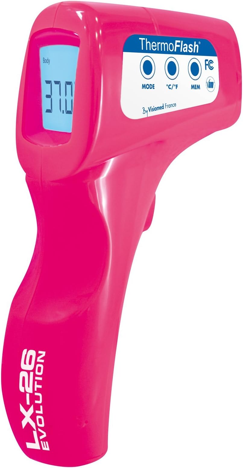 THERMOFLASH LX-26 Evolution Thermomètre médical sans Contact Magenta (1 thermomètre)