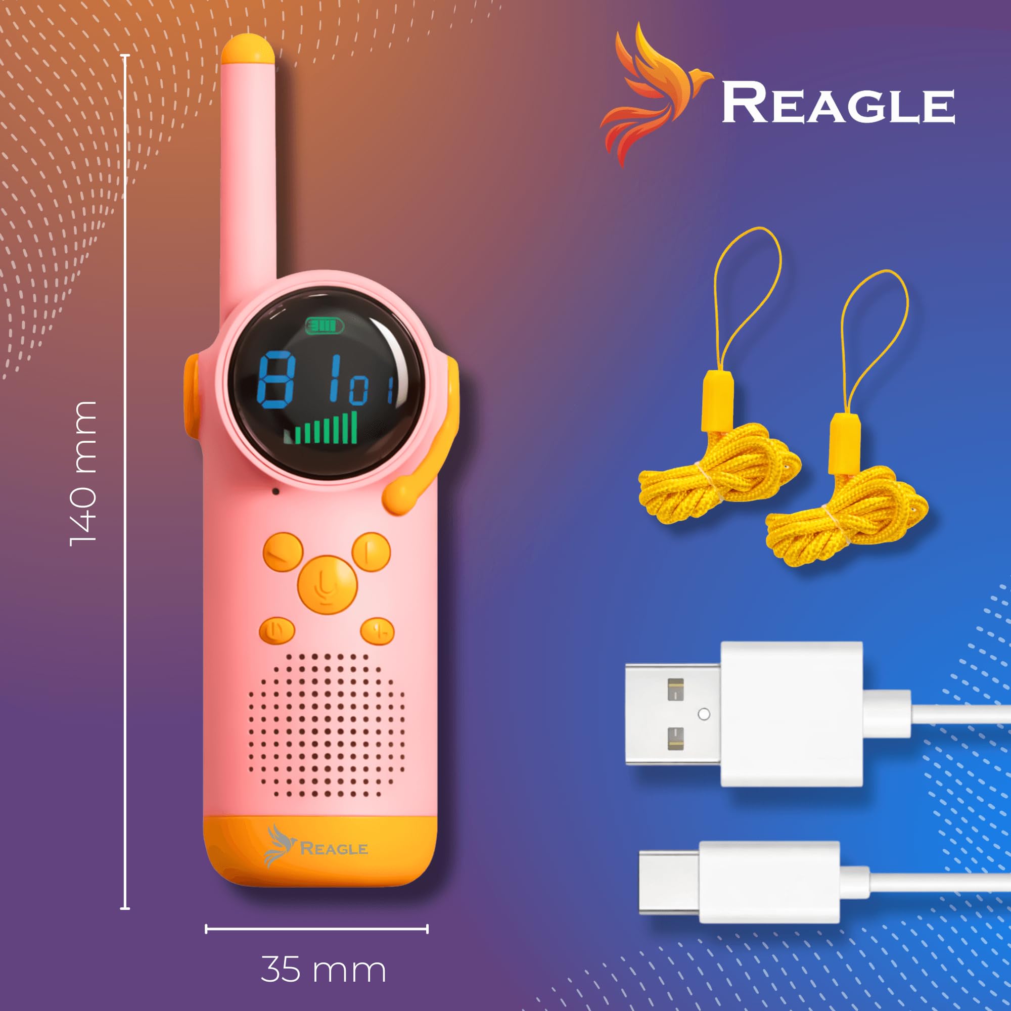 Reagle Talkie Walkie Enfants Rechargeable
